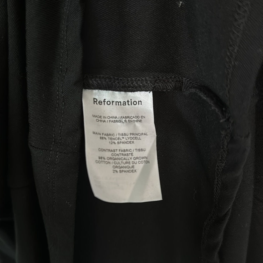 Reformation Black Midi Dress with Twisted Straps - Picture 6 of 9